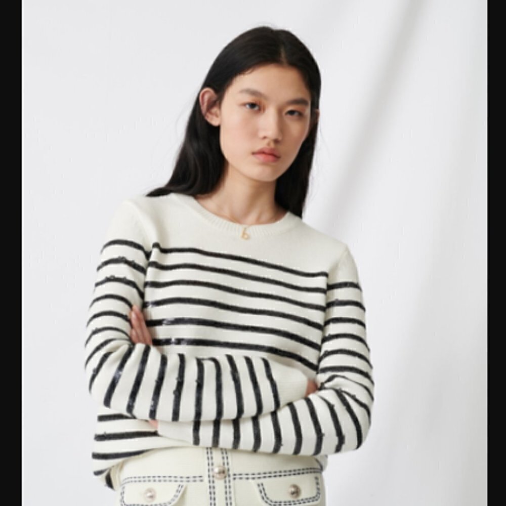 Maje Breton Sequins Sweater